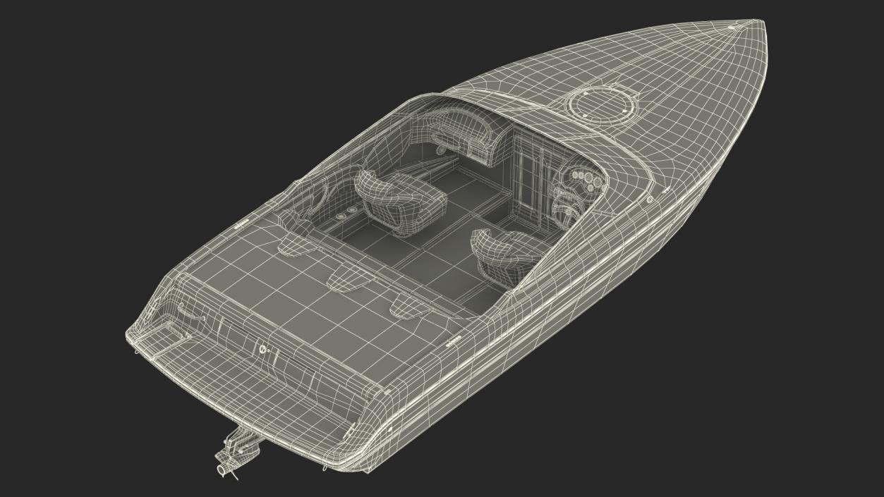 Deck Boat Stingray White 3D model