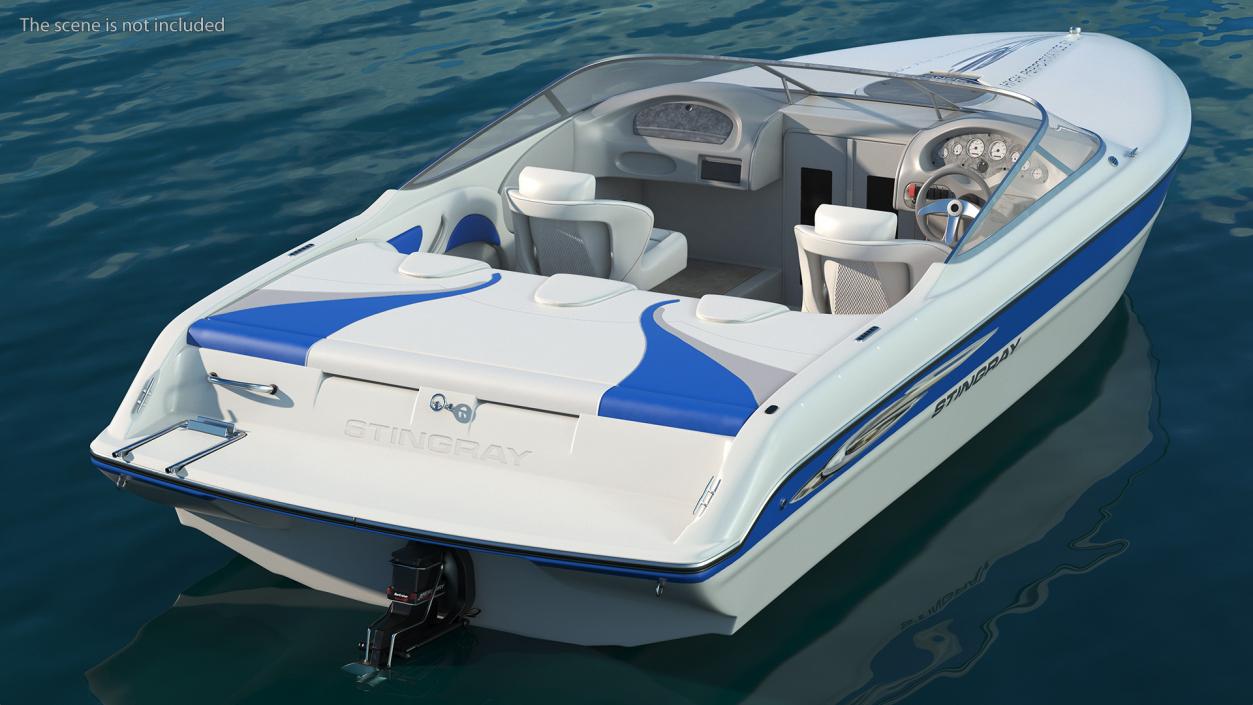 Deck Boat Stingray White 3D model