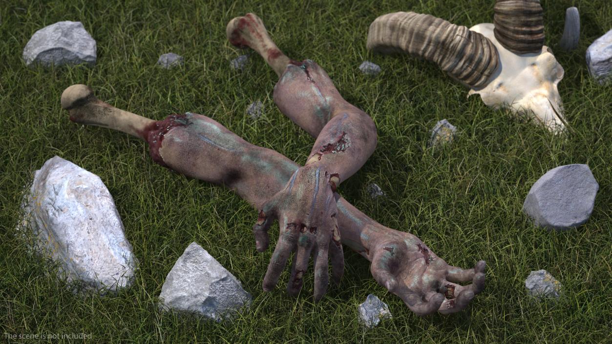 3D Scary Zombie Hands model