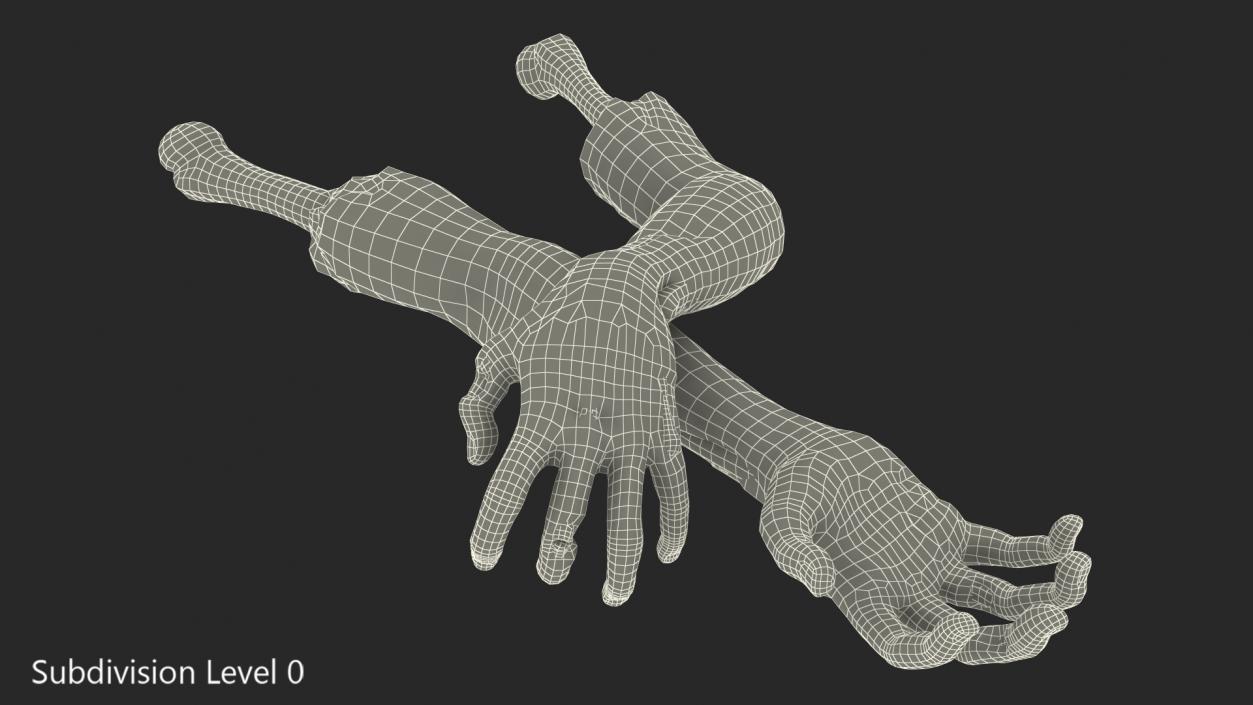 3D Scary Zombie Hands model