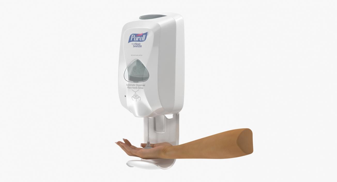 Sanitizer Dispenser with Hand 3D model