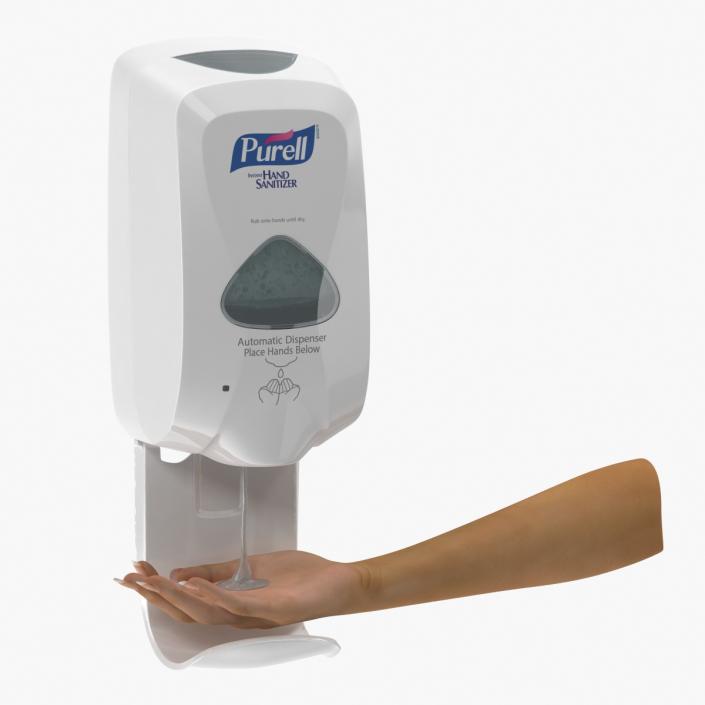 Sanitizer Dispenser with Hand 3D model