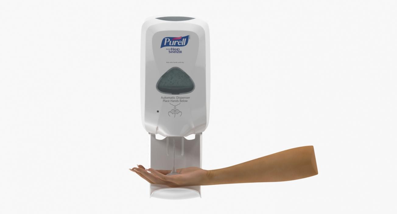 Sanitizer Dispenser with Hand 3D model