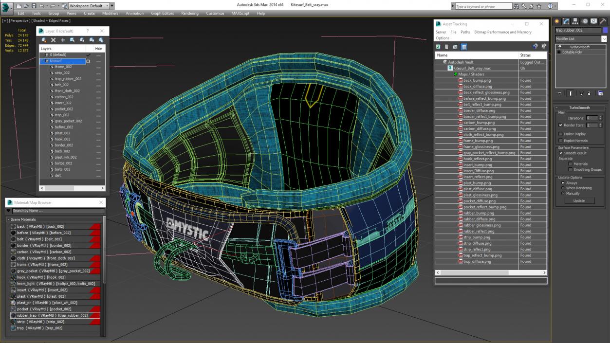 3D Kitesurf Belt model