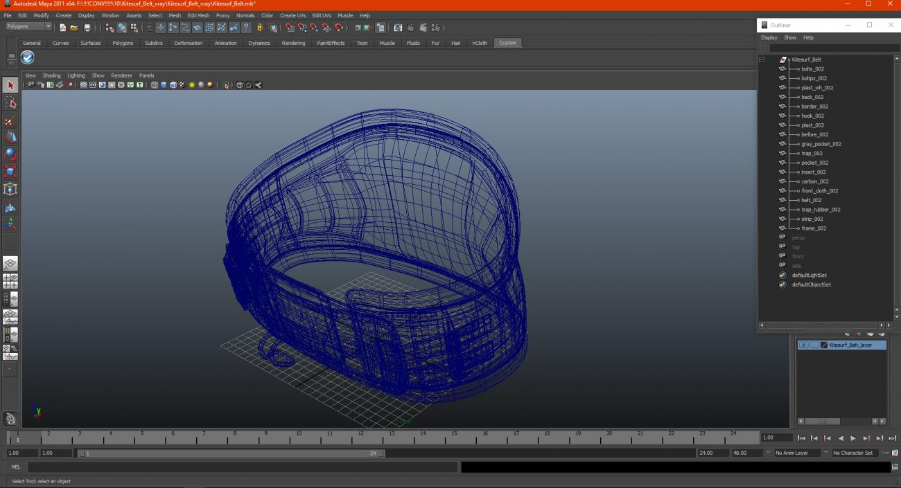 3D Kitesurf Belt model