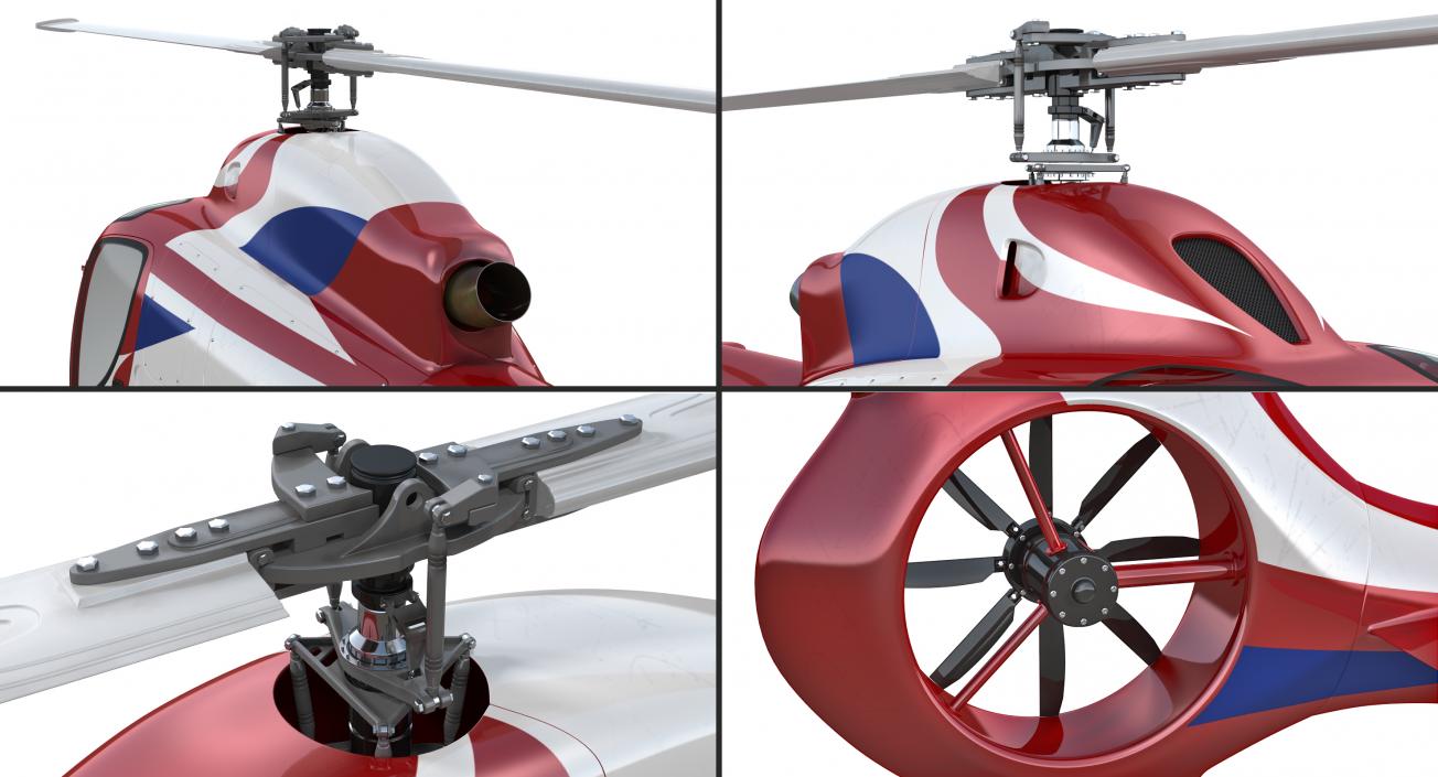 Private Helicopters Big Collection 3D model