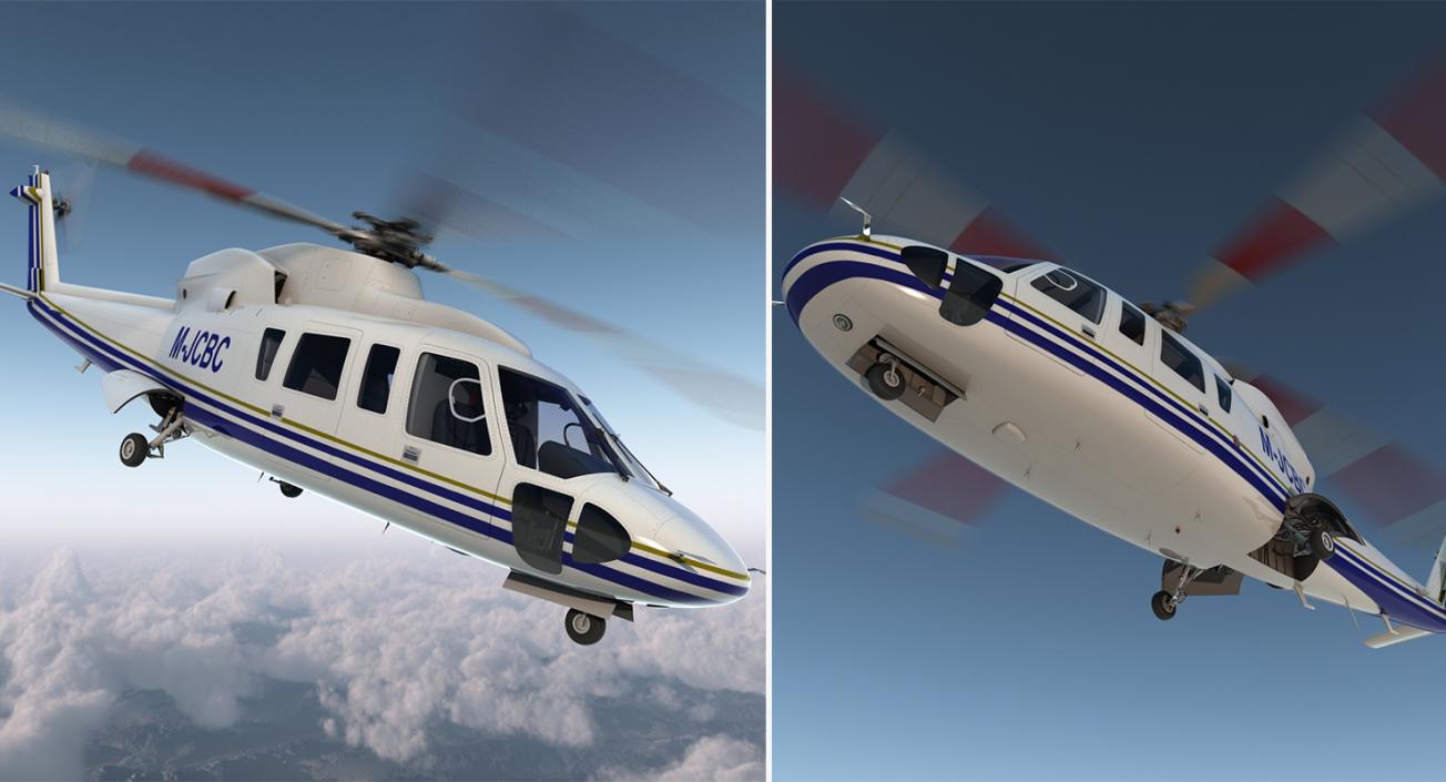 Private Helicopters Big Collection 3D model