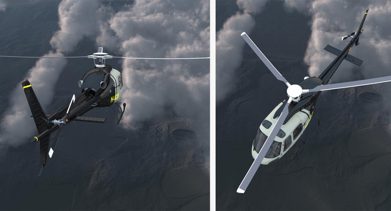 Private Helicopters Big Collection 3D model