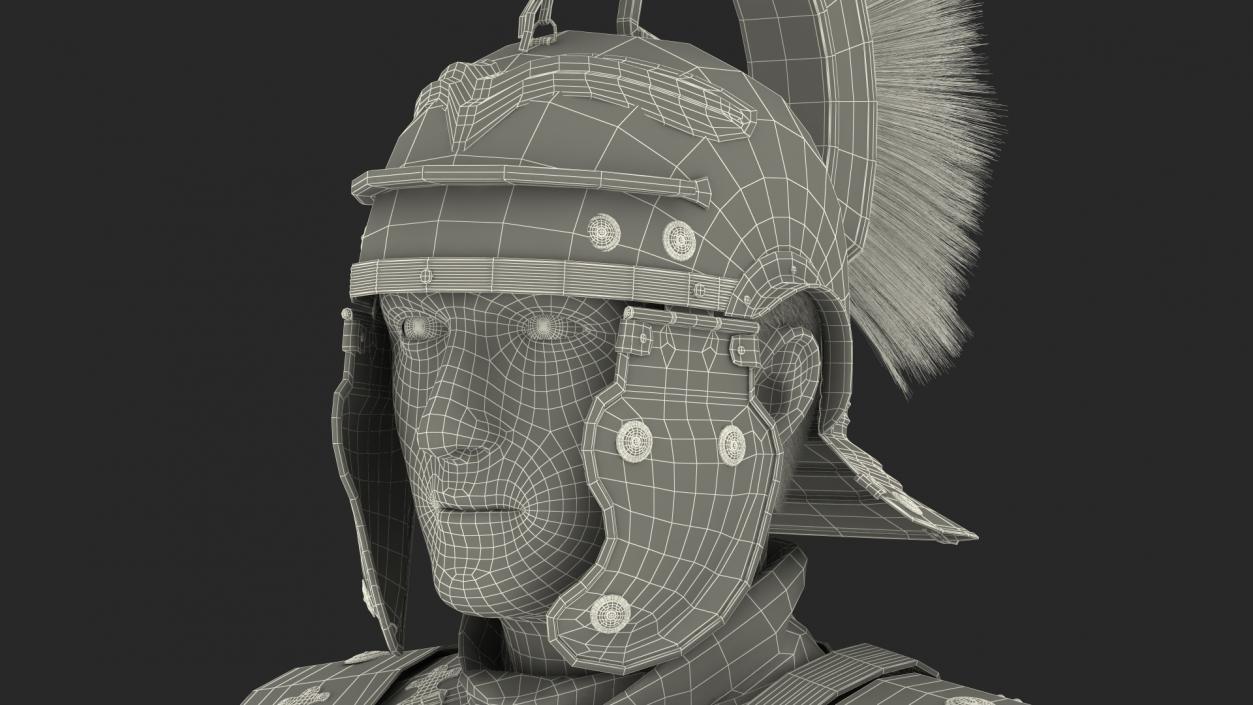 3D Roman Legionnaire A-Pose Fur model