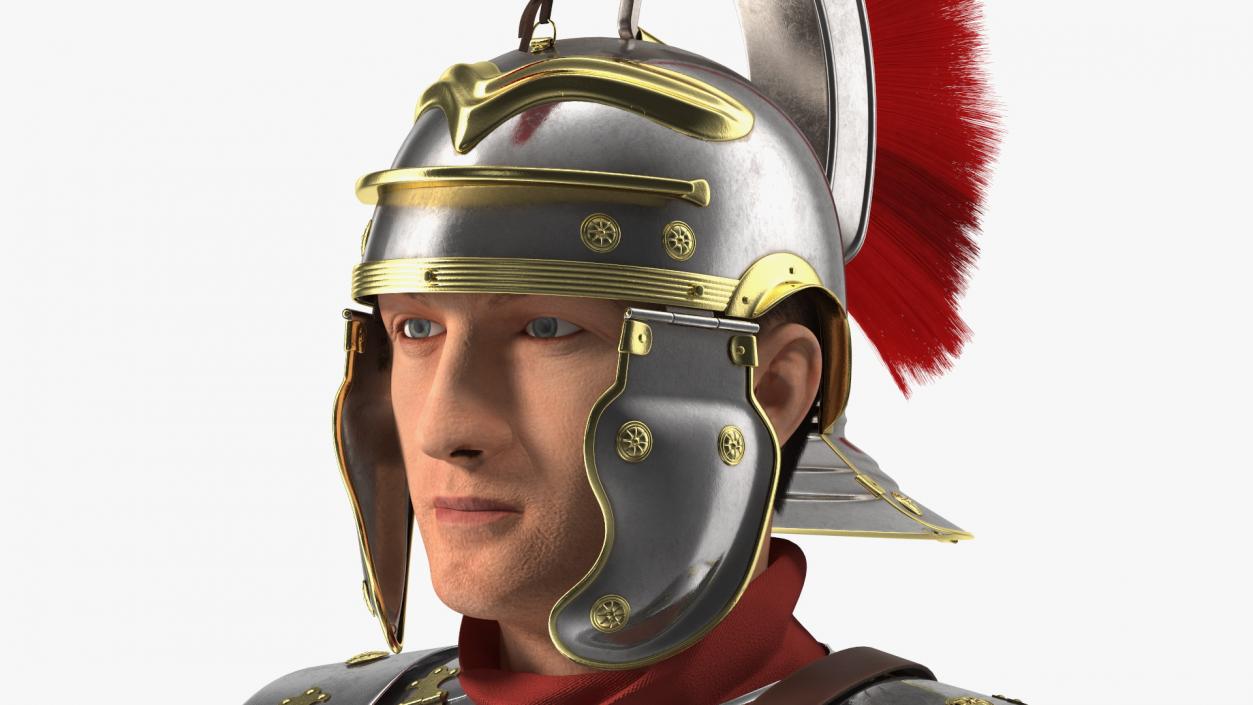 3D Roman Legionnaire A-Pose Fur model