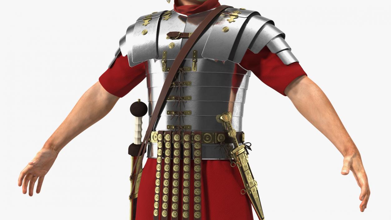 3D Roman Legionnaire A-Pose Fur model