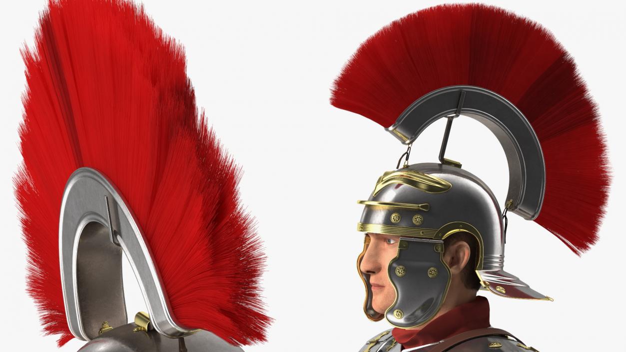 3D Roman Legionnaire A-Pose Fur model