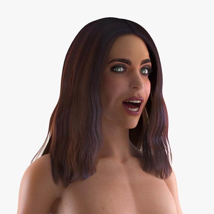 Nude Woman Rigged 3D