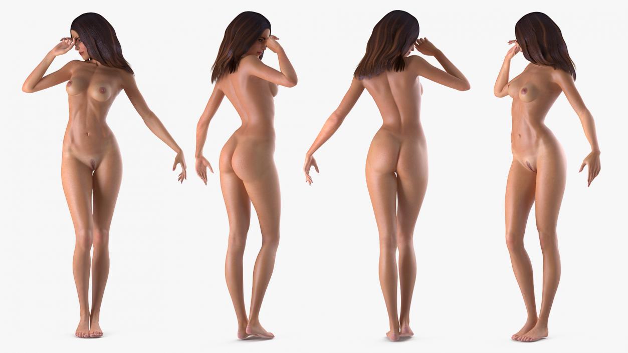 Nude Woman Rigged 3D