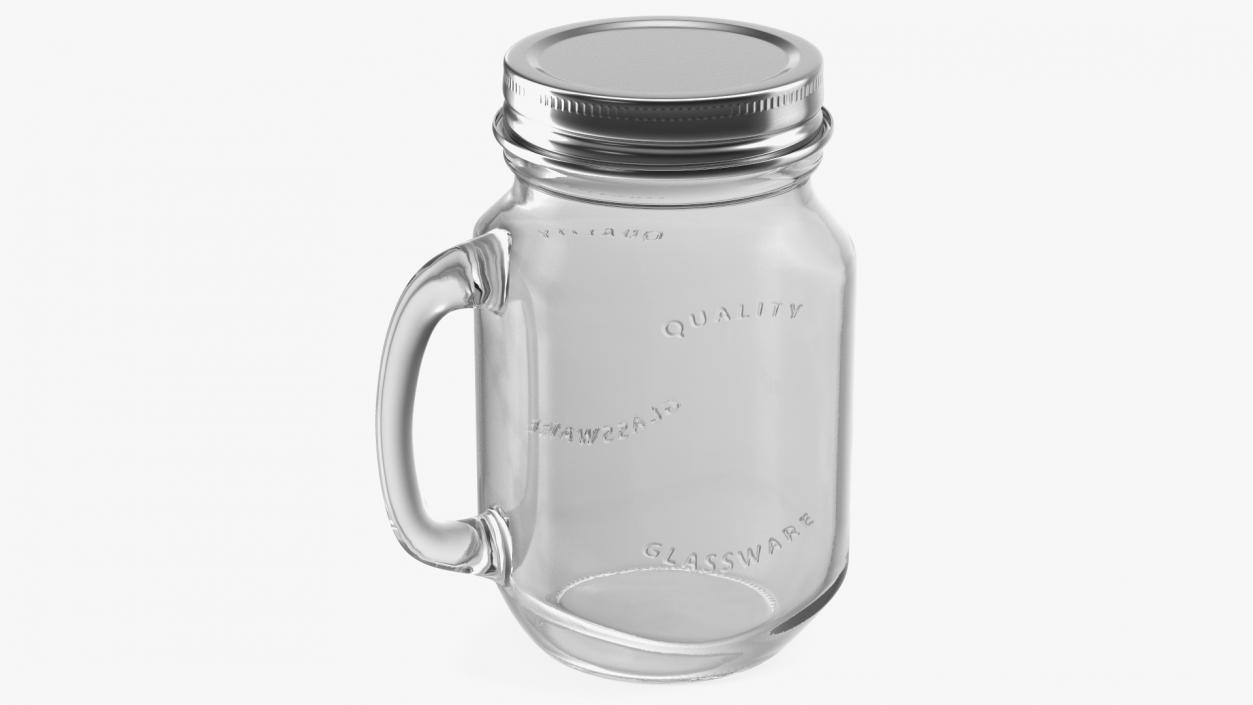 Drinking Jar with Handle 3D model