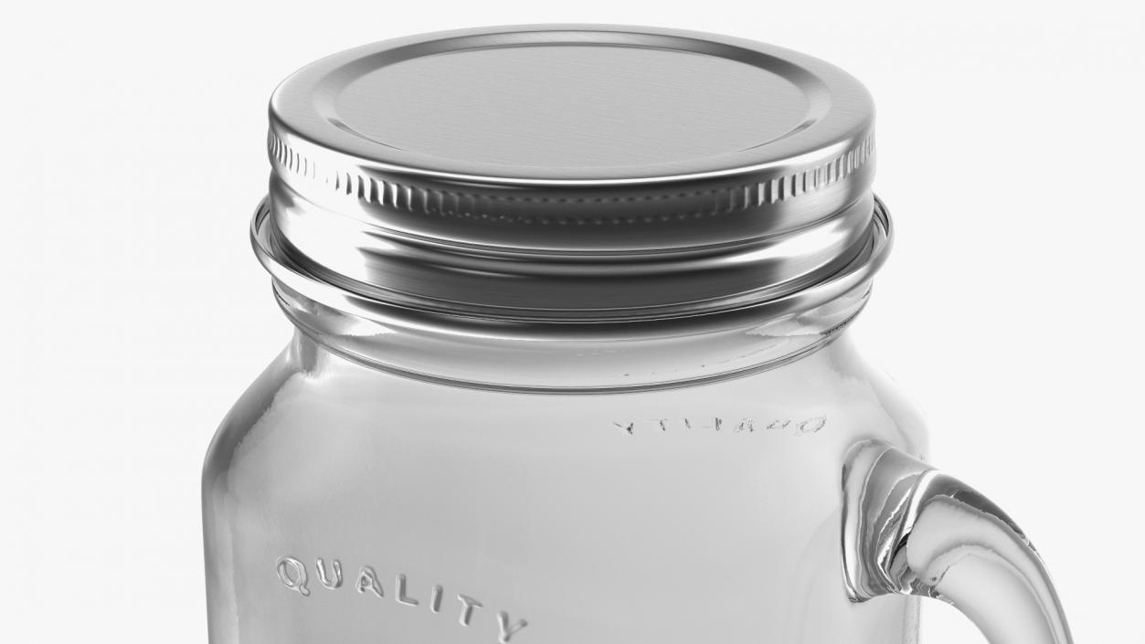 Drinking Jar with Handle 3D model