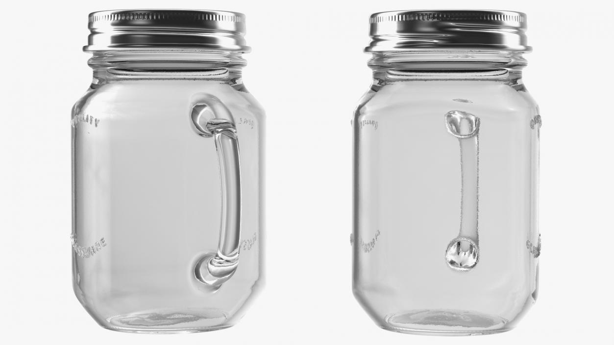 Drinking Jar with Handle 3D model