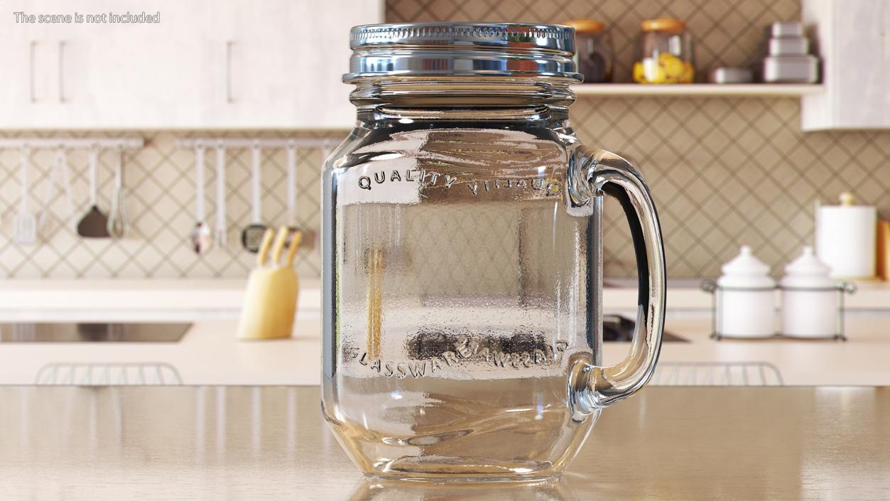 Drinking Jar with Handle 3D model