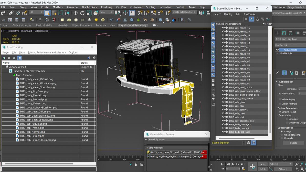 3D Harvester Cab model