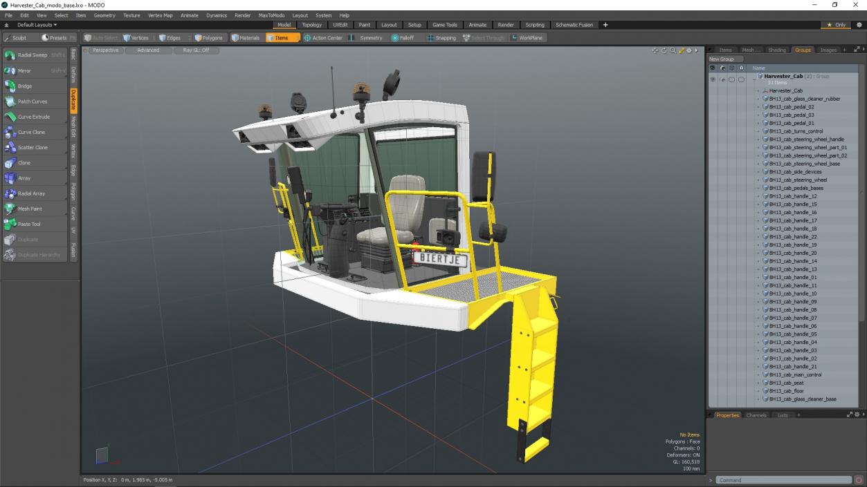 3D Harvester Cab model