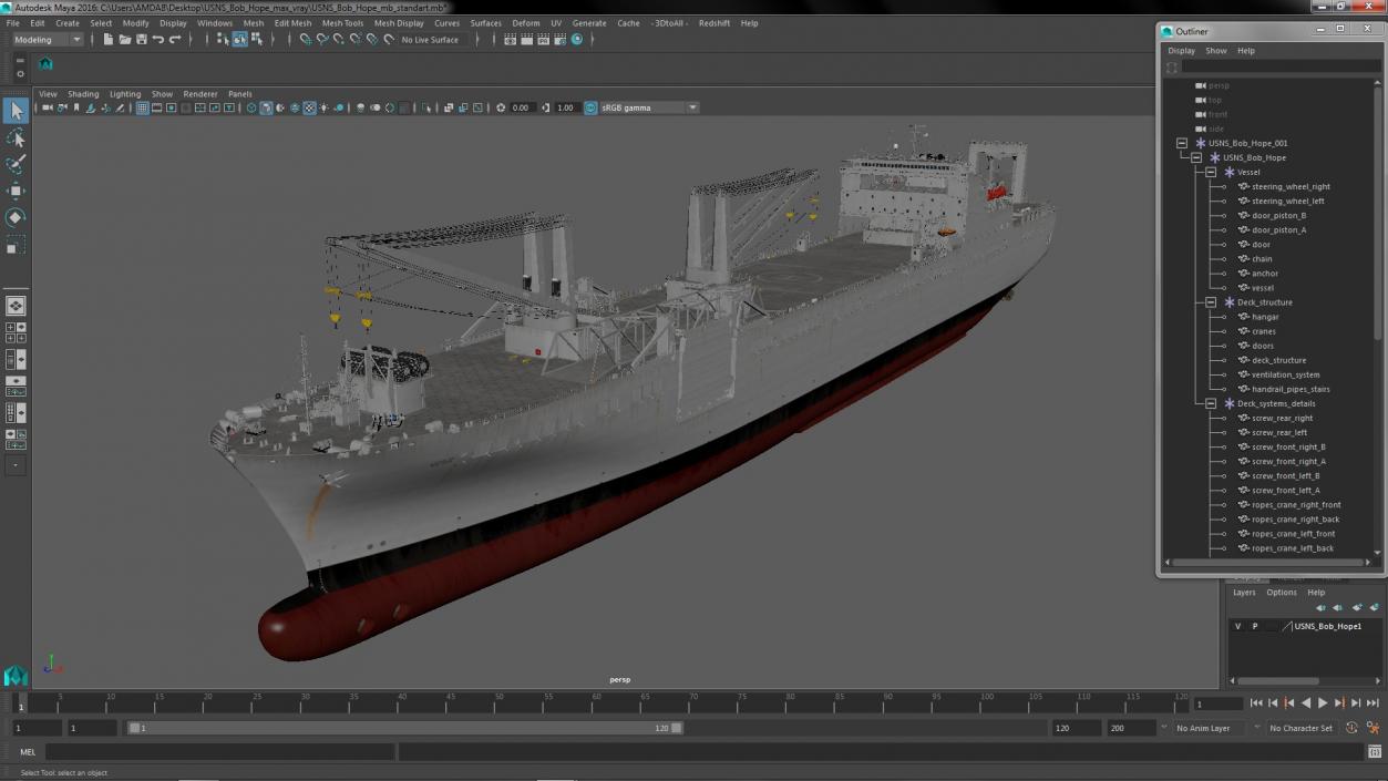 3D USNS Bob Hope model