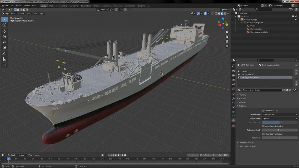 3D USNS Bob Hope model