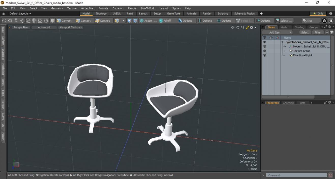 Modern Swivel Sci fi Office Chairs 3D model