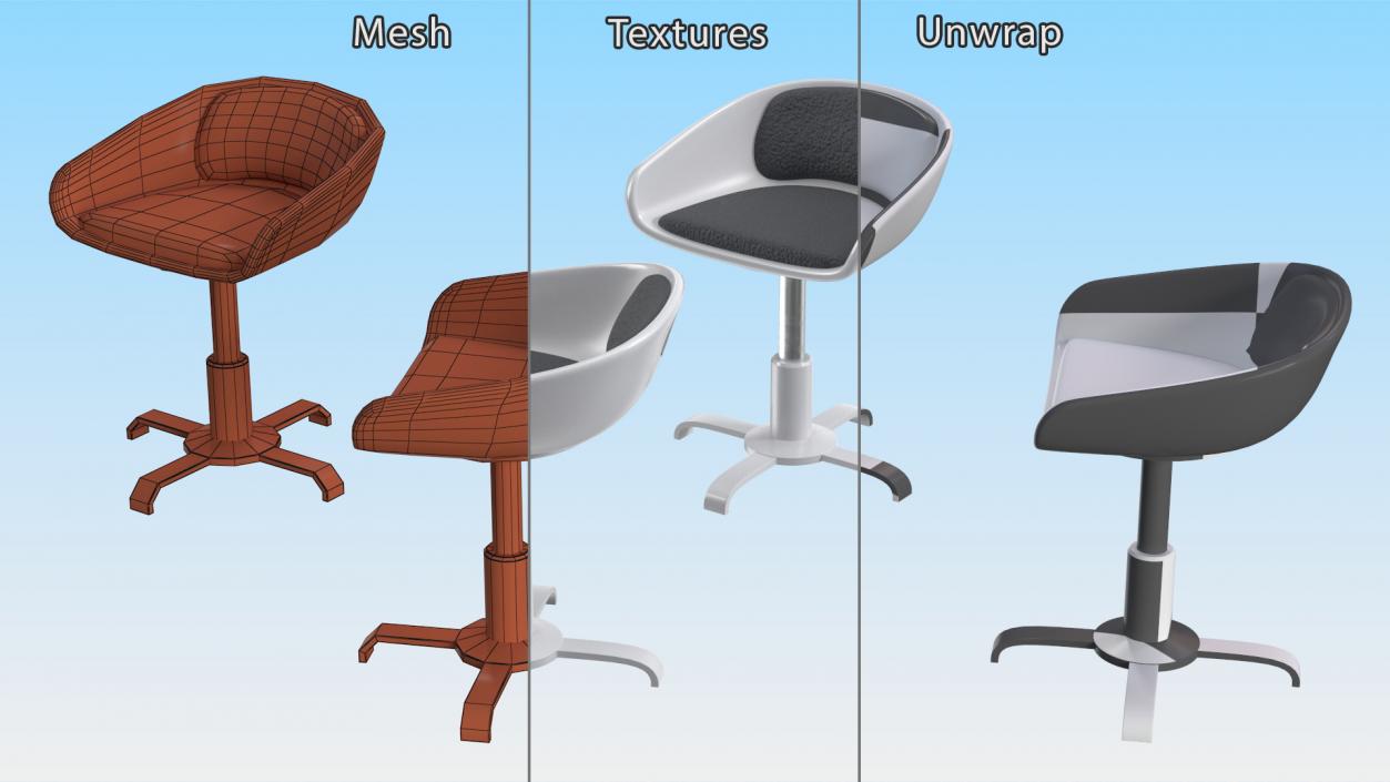 Modern Swivel Sci fi Office Chairs 3D model