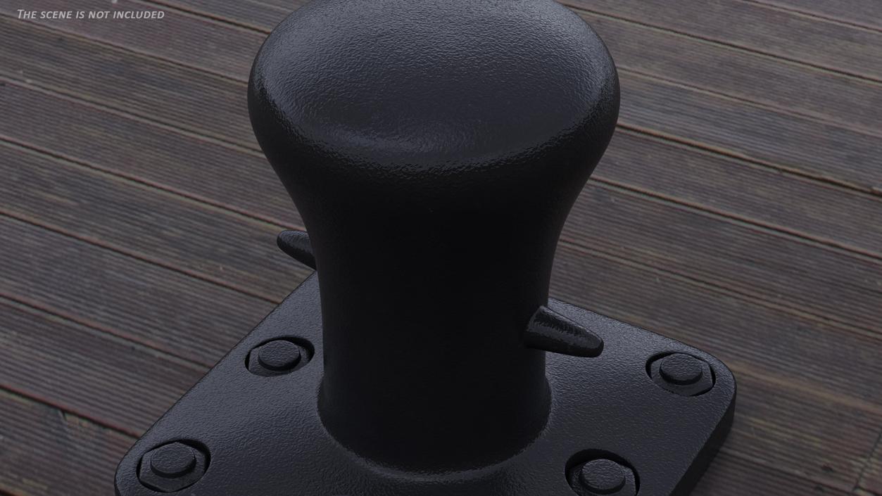 3D Mooring Bollard Black