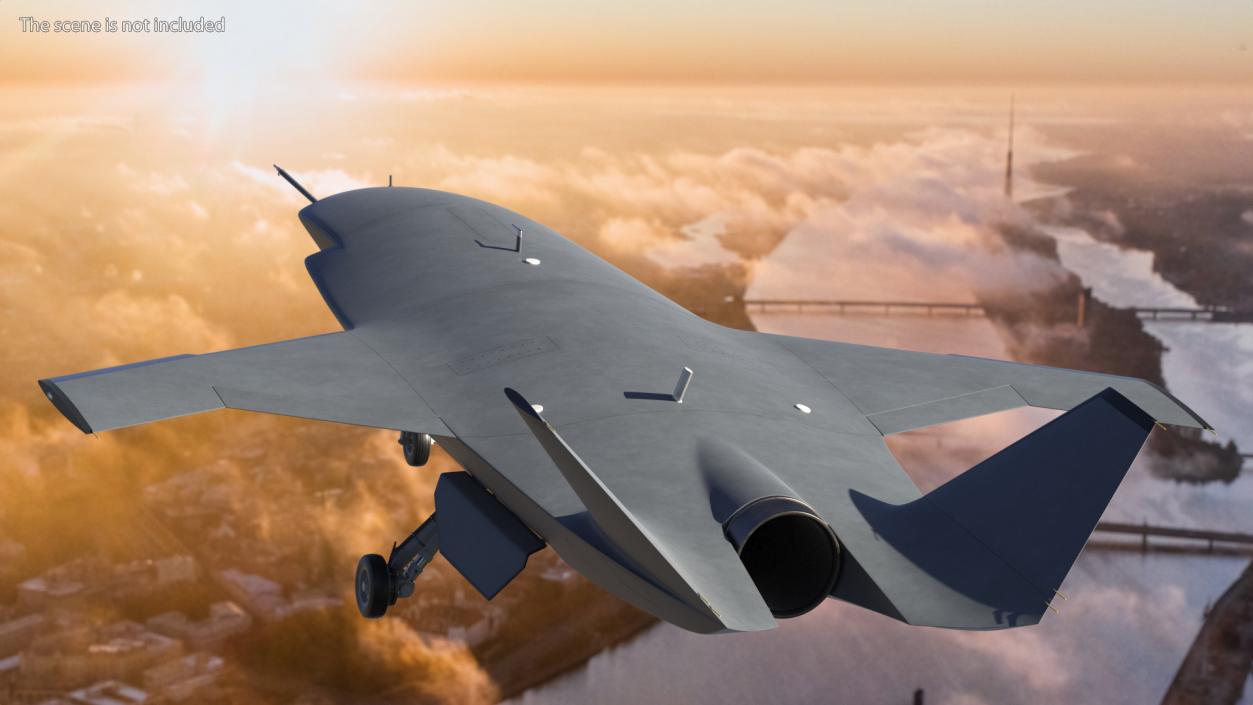 3D Stealth Multirole Unmanned Aerial Vehicle