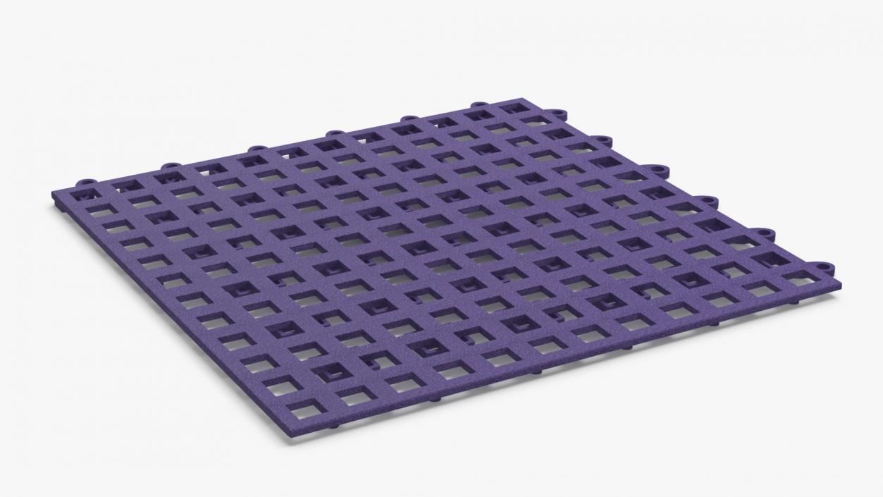 Plastic Floor Mat Tile Blue 3D