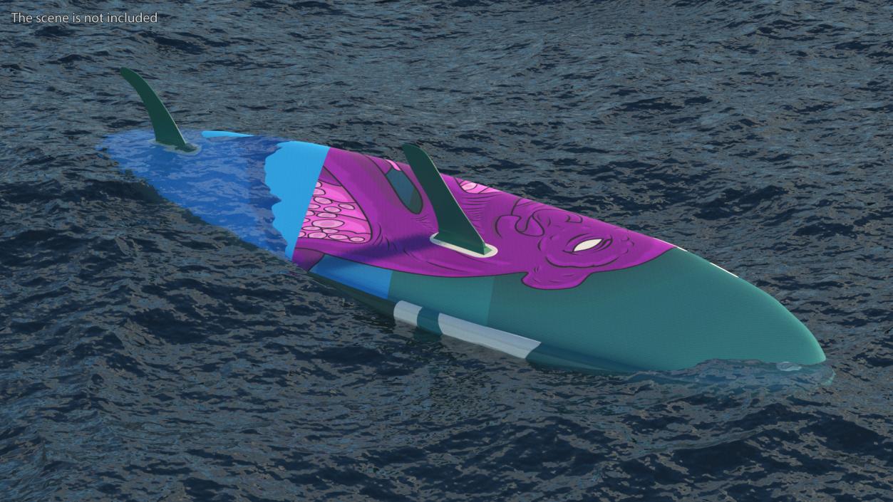 Windsurf Board Blue 3D model