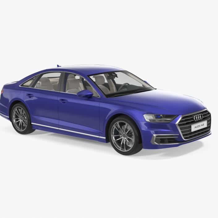 3D Audi A8 2018 Simple Interior model