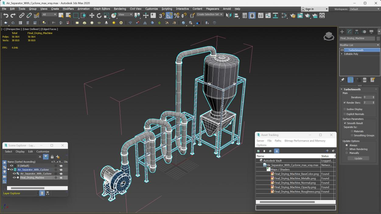 3D Air Separator With Cyclone