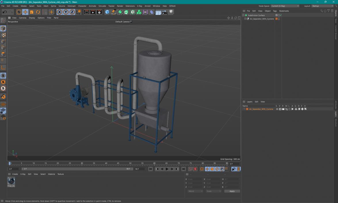 3D Air Separator With Cyclone