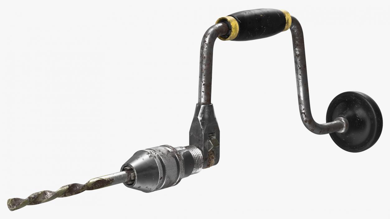 3D Old Stanley Hand Brace Drill model