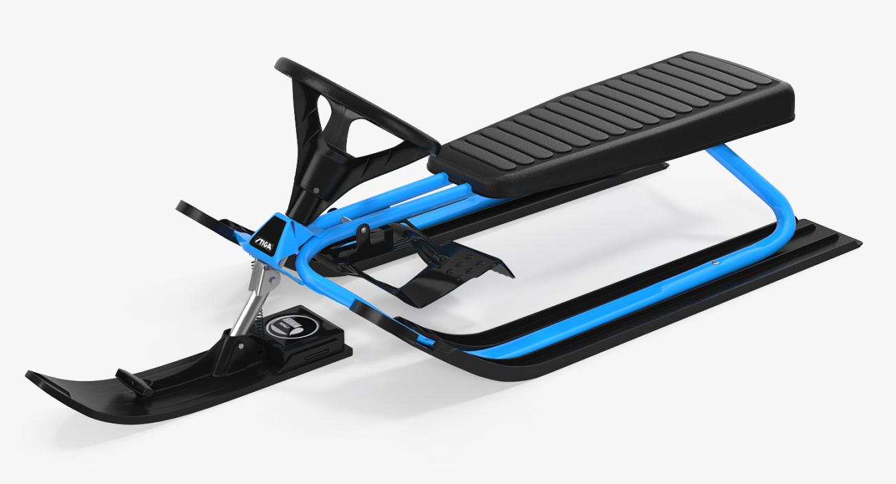 Snow Sled With Steering Wheel 3D model