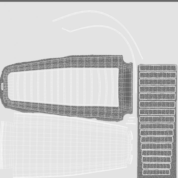 Snow Sled With Steering Wheel 3D model