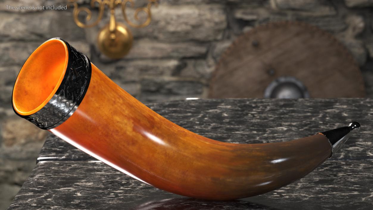 Old Drinking Horns Collection 3D model