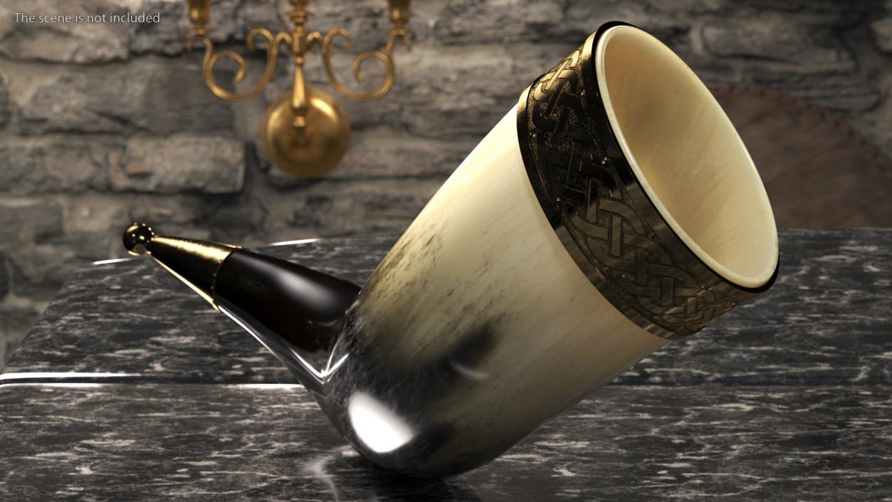 Old Drinking Horns Collection 3D model