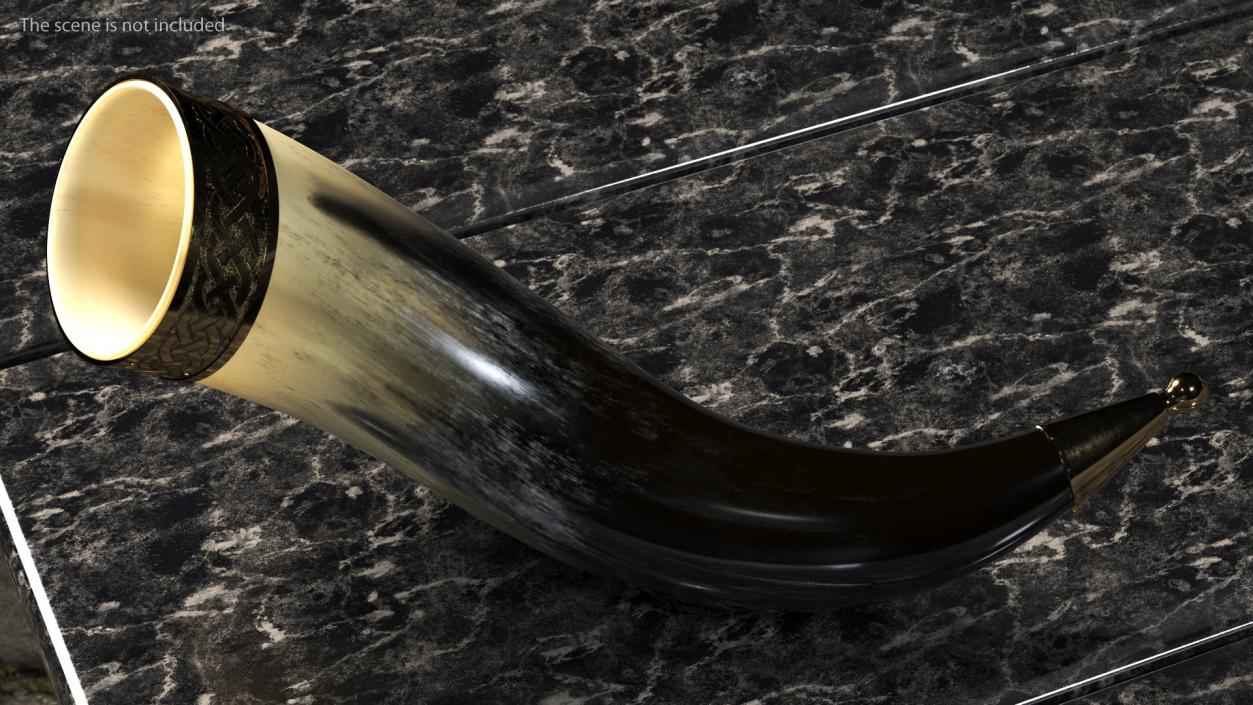 Old Drinking Horns Collection 3D model