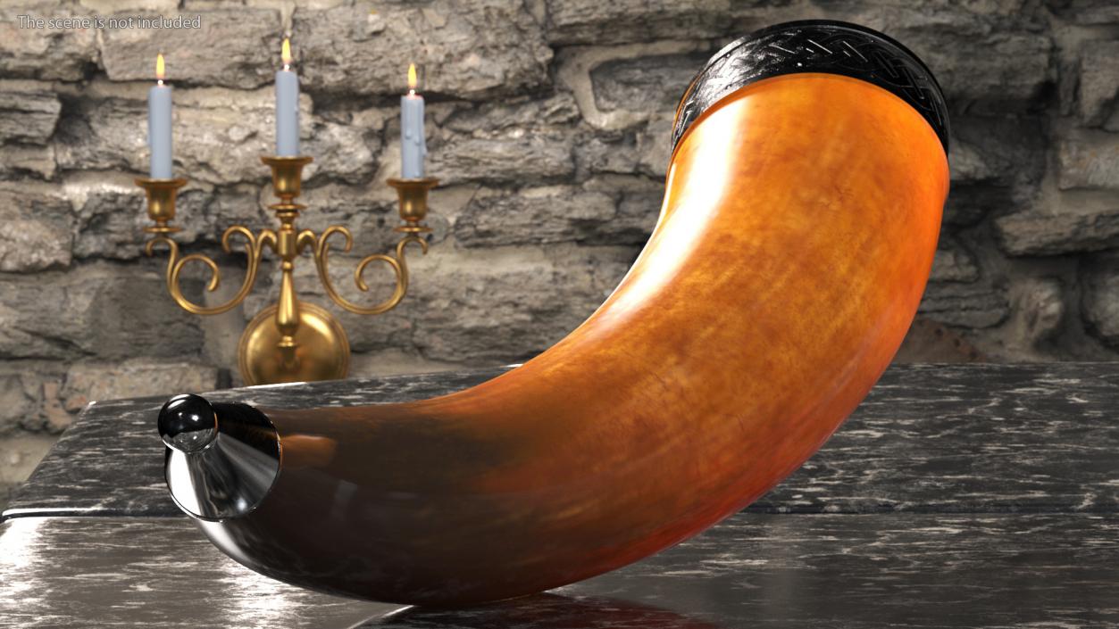 Old Drinking Horns Collection 3D model