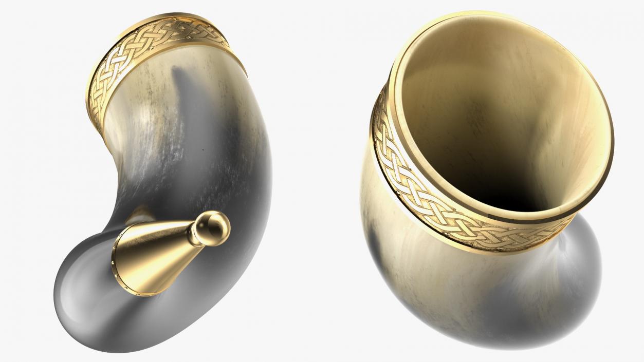 Old Drinking Horns Collection 3D model