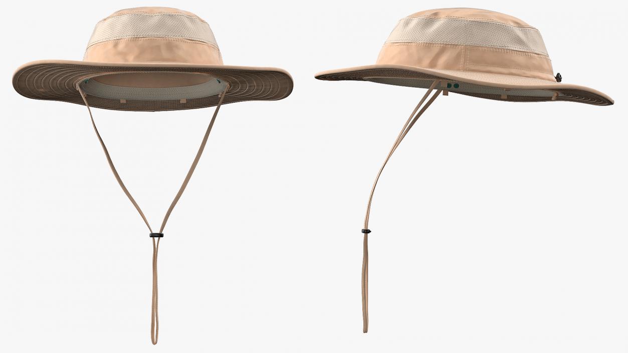 Khaki Fishing Hat 3D