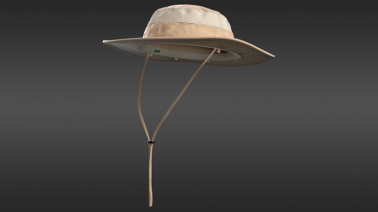 Khaki Fishing Hat 3D