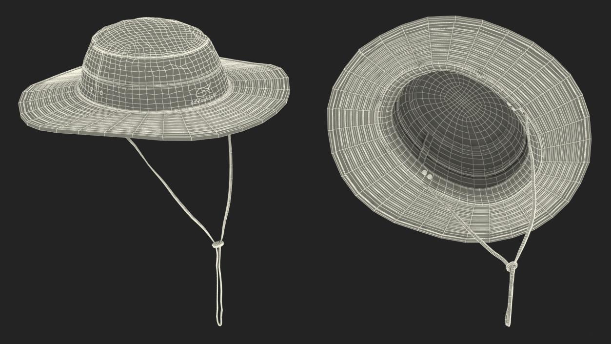 Khaki Fishing Hat 3D