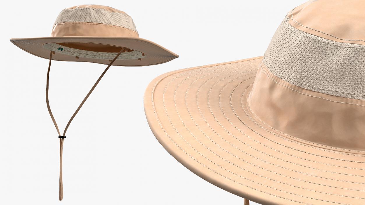 Khaki Fishing Hat 3D