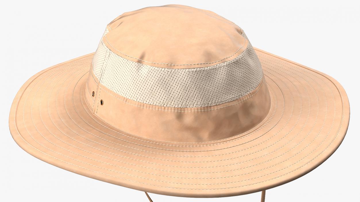 Khaki Fishing Hat 3D