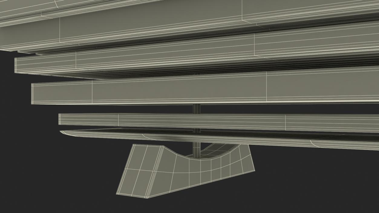 3D Cross and Longitudinal Section of Wood model