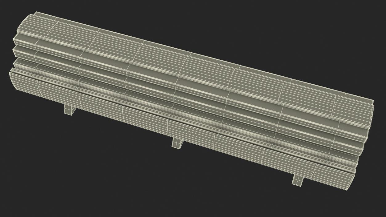 3D Cross and Longitudinal Section of Wood model